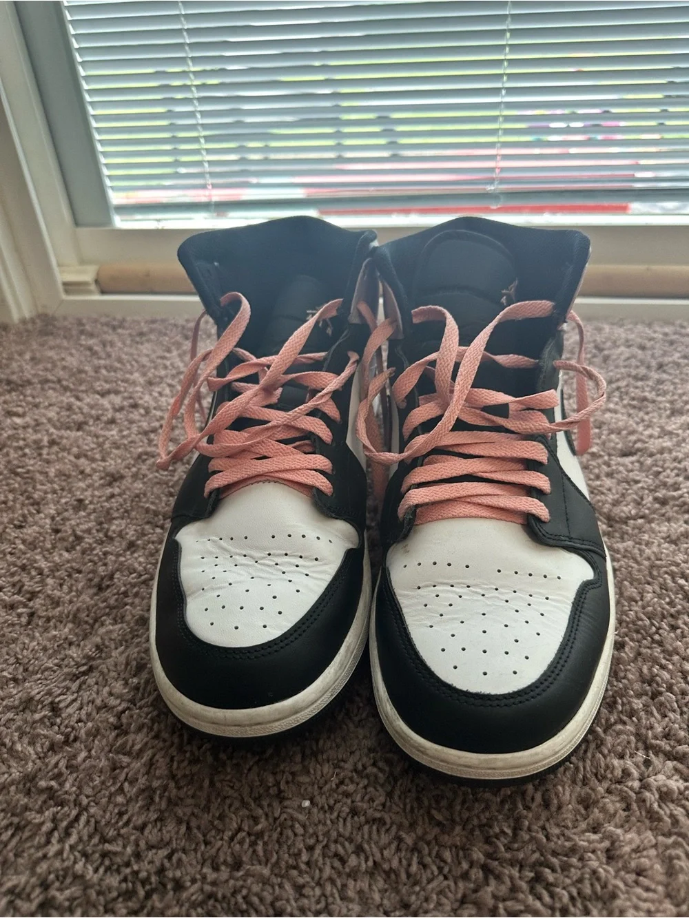 Jordan 1 Mid - Black, White & Pink Tie-dye